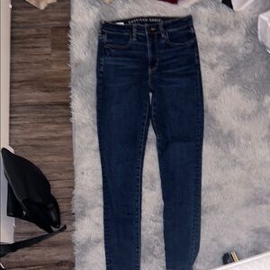 American Eagle Straight Leg Dark Jeans Size 6